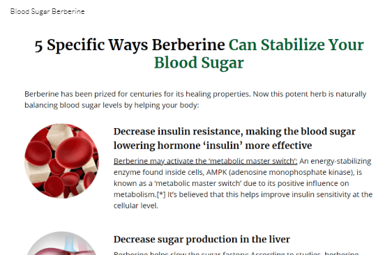Blood Sugar Berberine